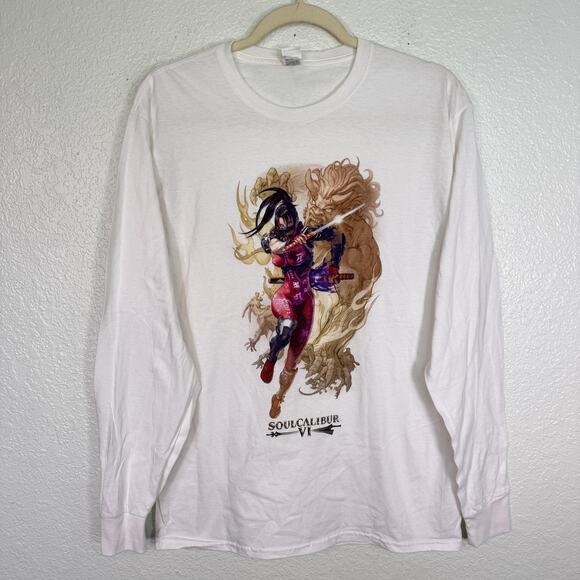 Vintage Soulcalibur VI Shirt Mens Medium Taki Graphic Video Game Promo Tee Rare - Picture 1 of 12